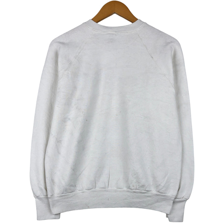 Vintage 80'S Fruit of the Loom printed sweatshirt, made in the USA, size M for men cotton white type Vintage Second Hand