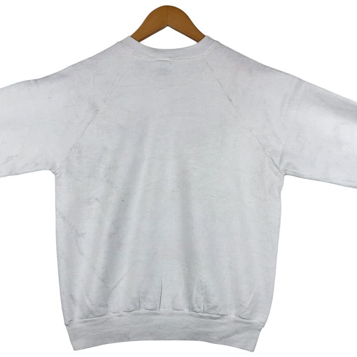 Vintage 80'S Fruit of the Loom printed sweatshirt, made in the USA, size M for men cotton white type Vintage Second Hand