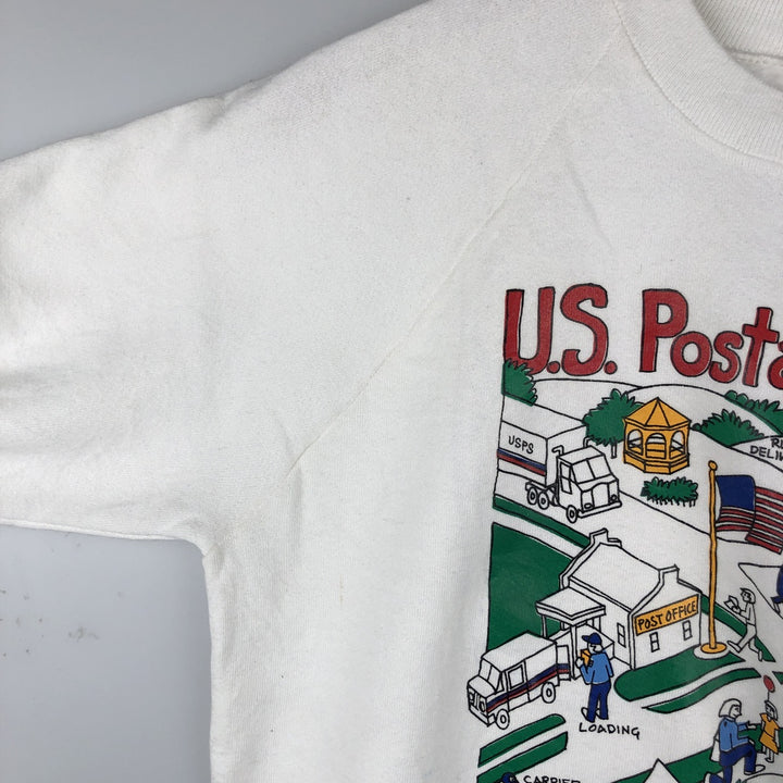 Vintage 80'S Fruit of the Loom printed sweatshirt, made in the USA, size M for men cotton white type Vintage Second Hand