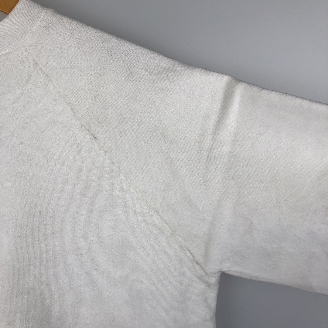 Vintage 80'S Fruit of the Loom printed sweatshirt, made in the USA, size M for men cotton white type Vintage Second Hand