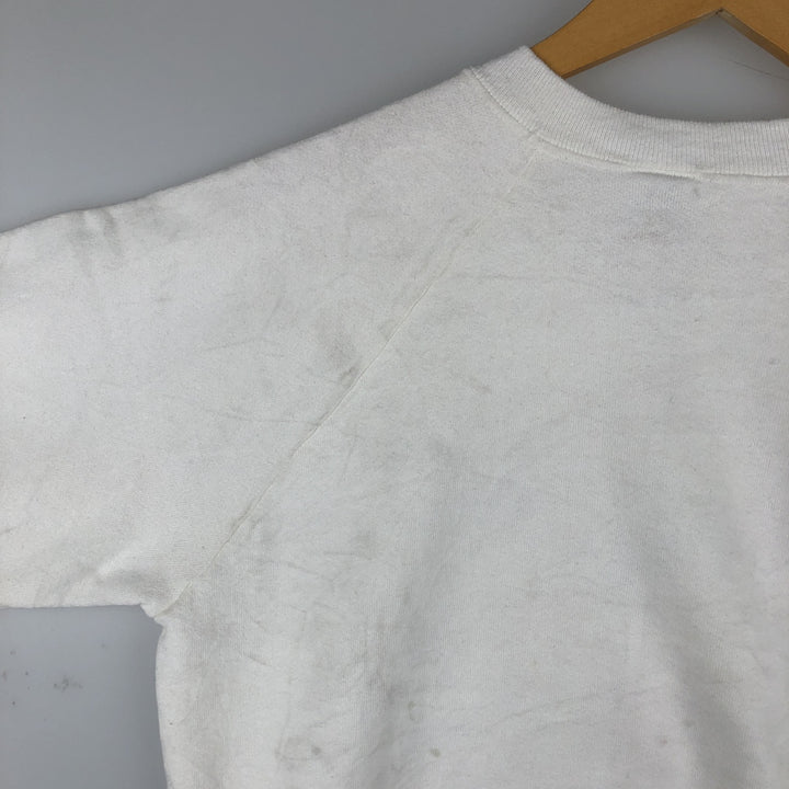 Vintage 80'S Fruit of the Loom printed sweatshirt, made in the USA, size M for men cotton white type Vintage Second Hand
