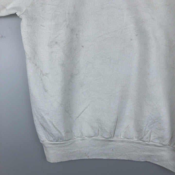Vintage 80'S Fruit of the Loom printed sweatshirt, made in the USA, size M for men cotton white type Vintage Second Hand