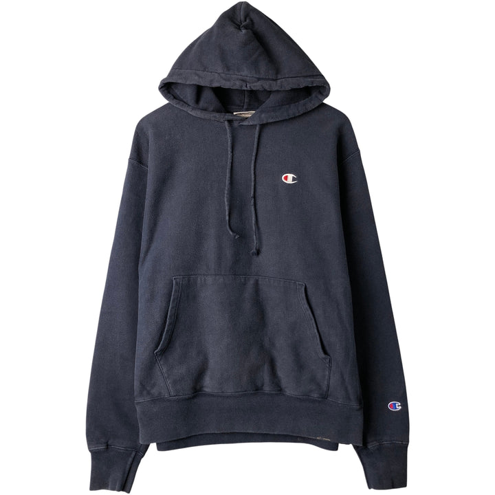 Champion REVERSE WEAVE Reverse Weave College Sweat Pullover Hoodie Men's L size cotton navy blue type Vintage Second Hand