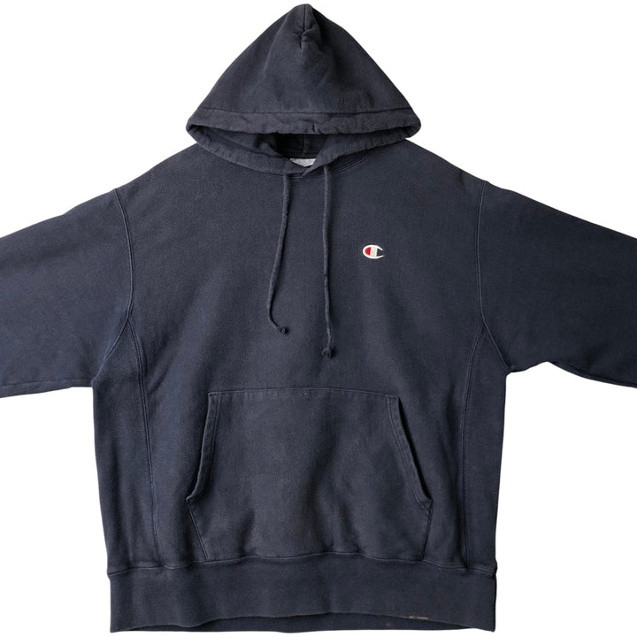 Champion REVERSE WEAVE Reverse Weave College Sweat Pullover Hoodie Men's L size cotton navy blue type Vintage Second Hand