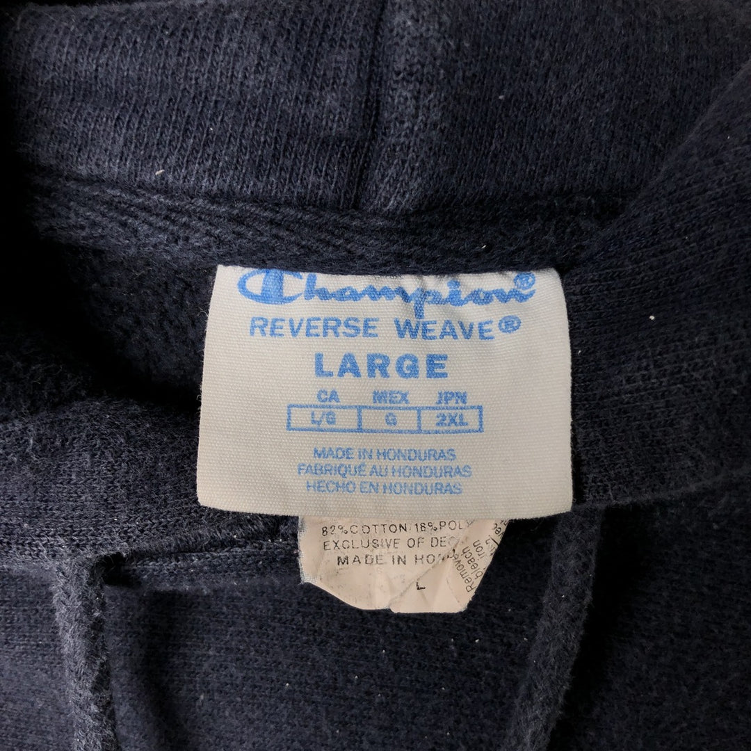 Champion REVERSE WEAVE Reverse Weave College Sweat Pullover Hoodie Men's L size cotton navy blue type Vintage Second Hand