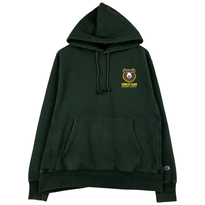 Champion REVERSE WEAVE Reverse Weave Sweat Pullover Hoodie Men's L size cotton Green type dark green Vintage Second Hand