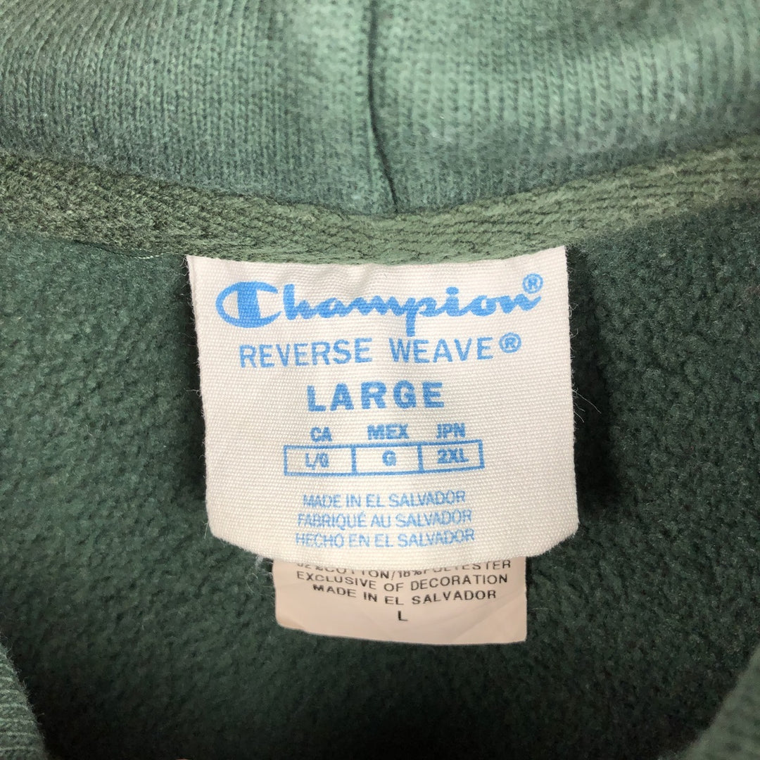 Champion REVERSE WEAVE Reverse Weave Sweat Pullover Hoodie Men's L size cotton Green type dark green Vintage Second Hand