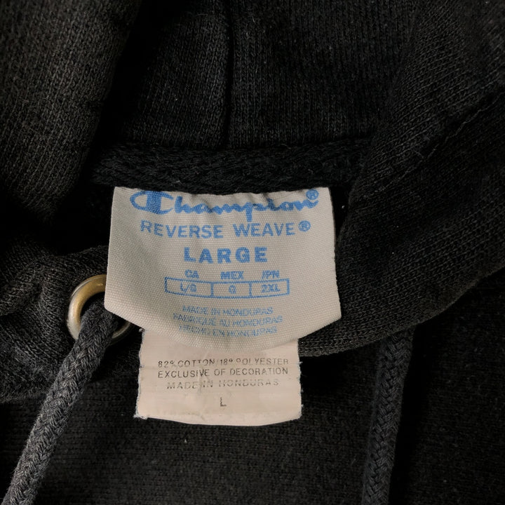 Champion REVERSE WEAVE Reverse Weave Sweat Pullover Hoodie Men's L size cotton black type Vintage Second Hand