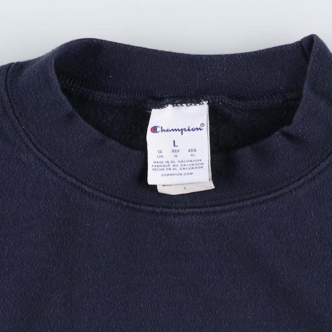 Champion College Sweatshirt, Men's Size L cotton navy blue type Vintage Second Hand