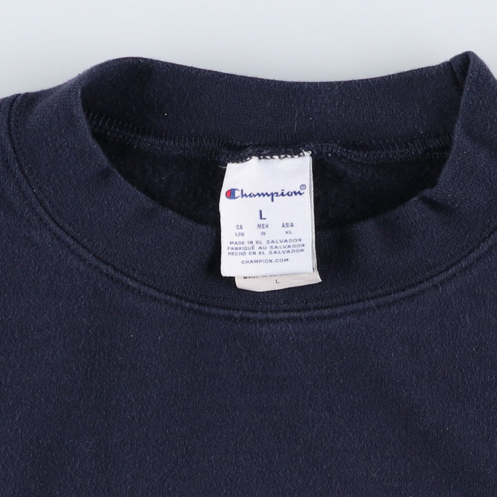Champion College Sweatshirt, Men's Size L cotton navy blue type Vintage Second Hand