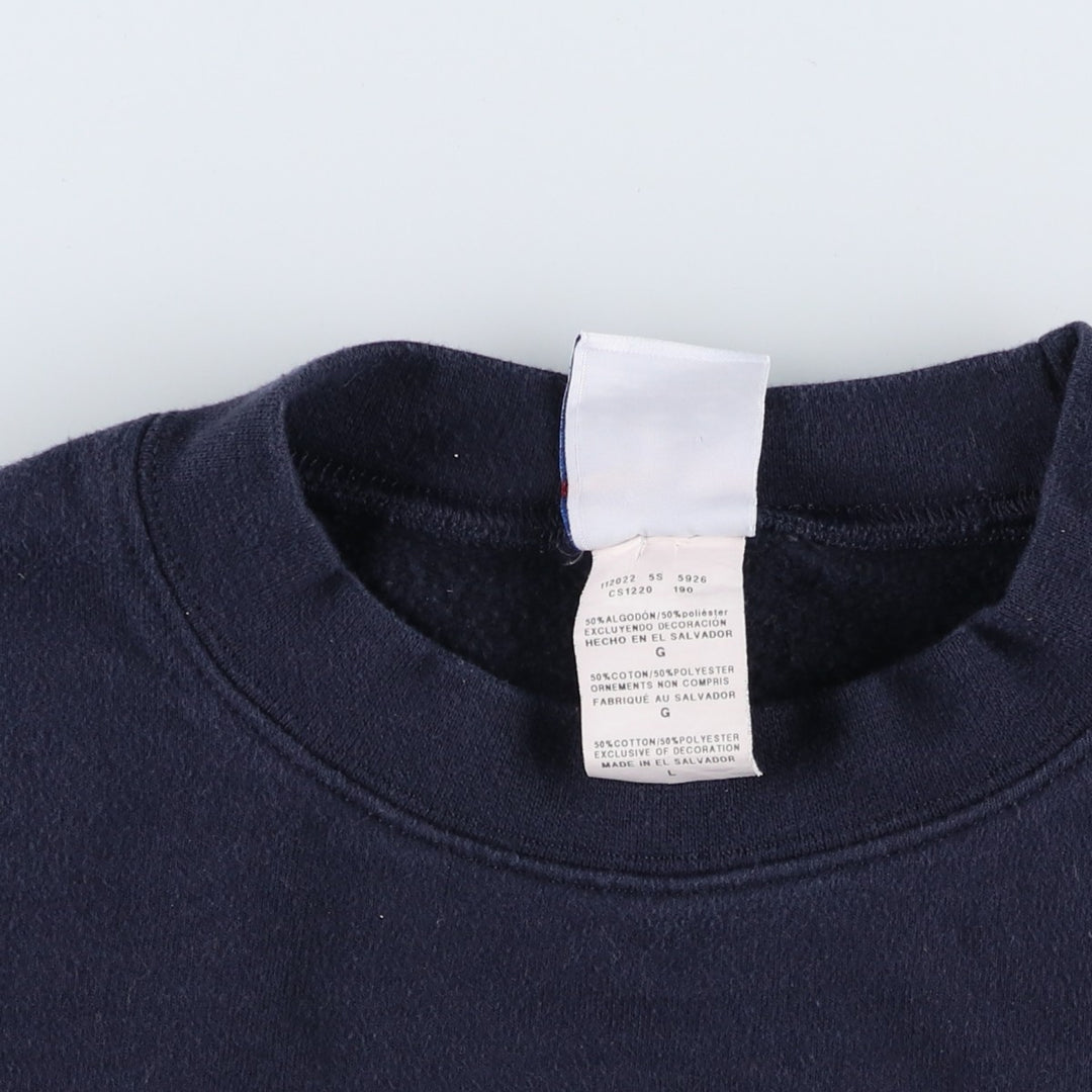 Champion College Sweatshirt, Men's Size L cotton navy blue type Vintage Second Hand