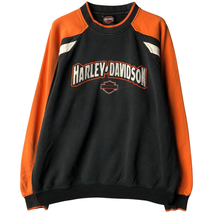 Harley-Davidson Advertising Sweatshirt, Men's L size unclear black type Vintage Second Hand
