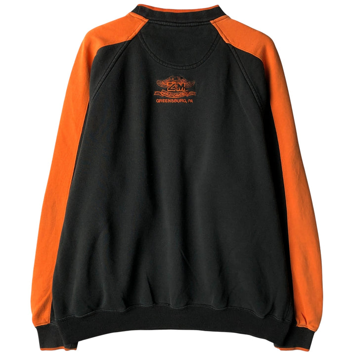 Harley-Davidson Advertising Sweatshirt, Men's L size unclear black type Vintage Second Hand