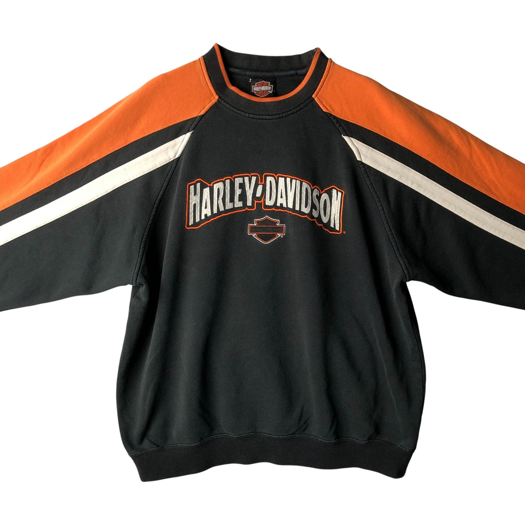 Harley-Davidson Advertising Sweatshirt, Men's L size unclear black type Vintage Second Hand