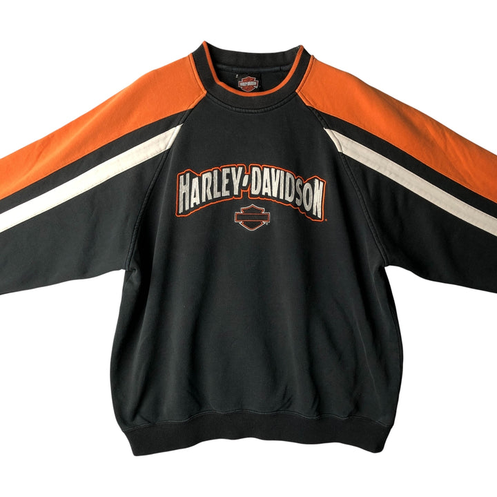 Harley-Davidson Advertising Sweatshirt, Men's L size unclear black type Vintage Second Hand
