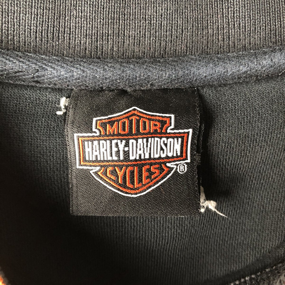 Harley-Davidson Advertising Sweatshirt, Men's L size unclear black type Vintage Second Hand
