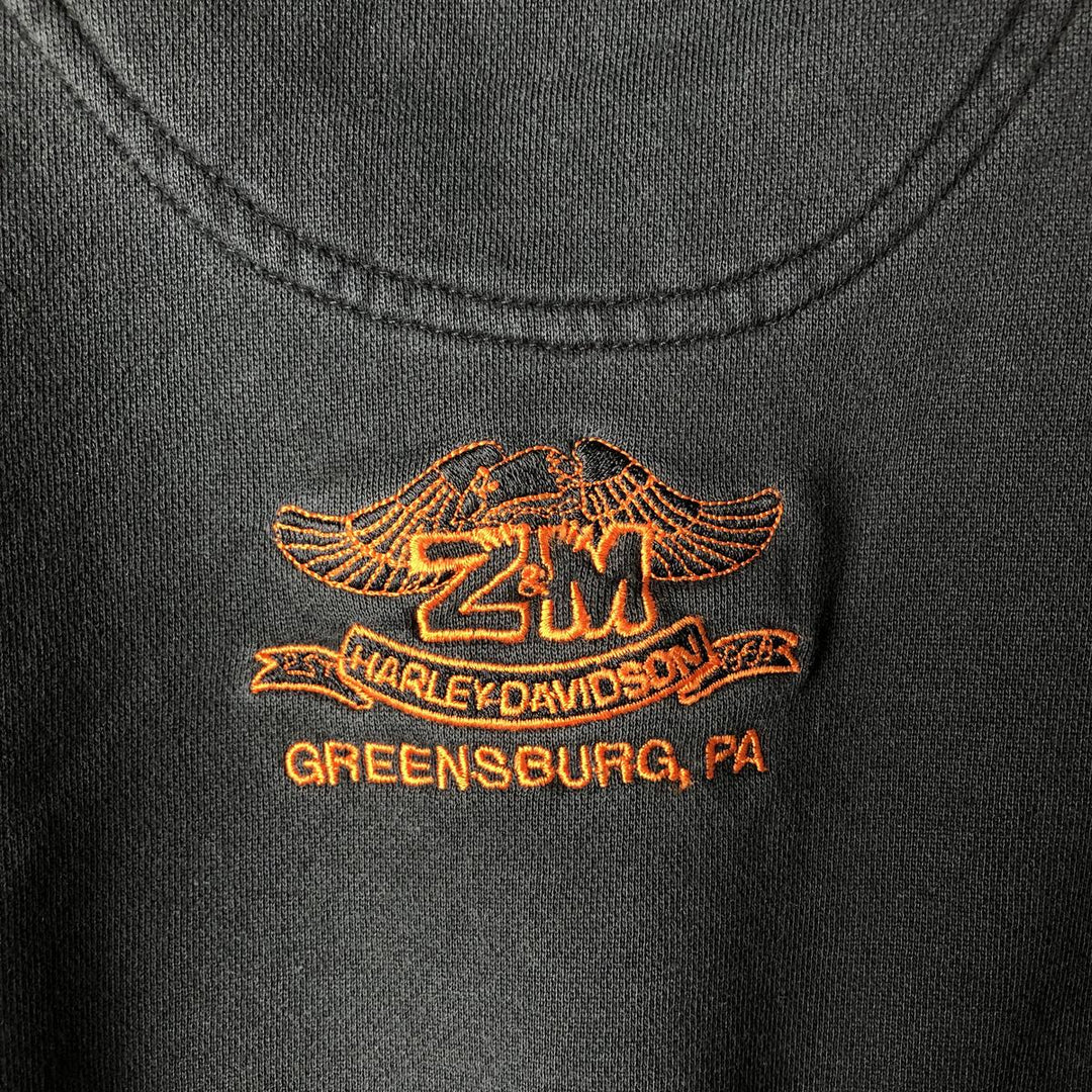 Harley-Davidson Advertising Sweatshirt, Men's L size unclear black type Vintage Second Hand