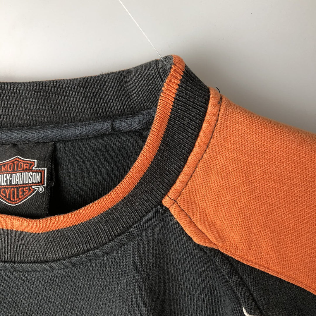 Harley-Davidson Advertising Sweatshirt, Men's L size unclear black type Vintage Second Hand