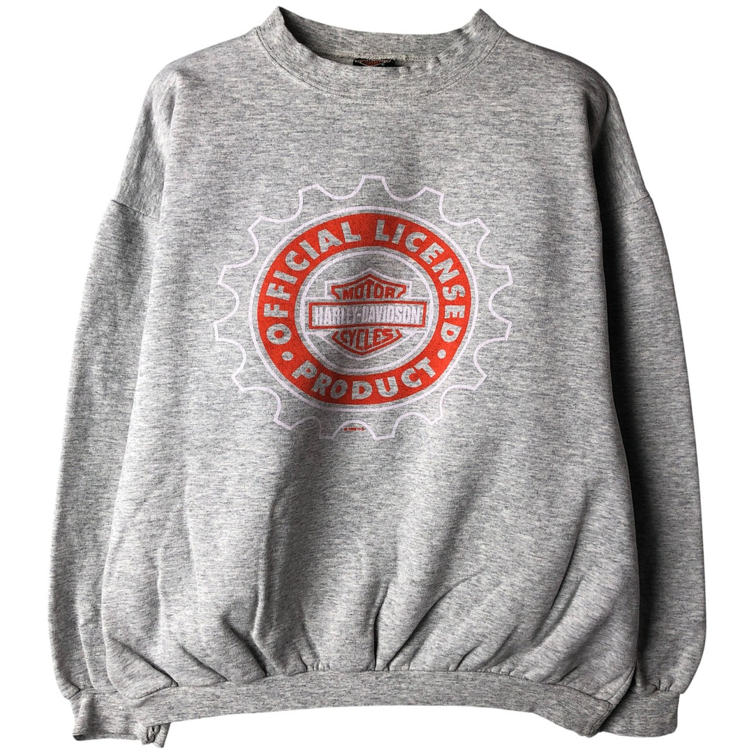 90'S Harley Davidson Advertising Sweatshirt, Made in USA, Men's L, Vintage cotton gray type Vintage Second Hand