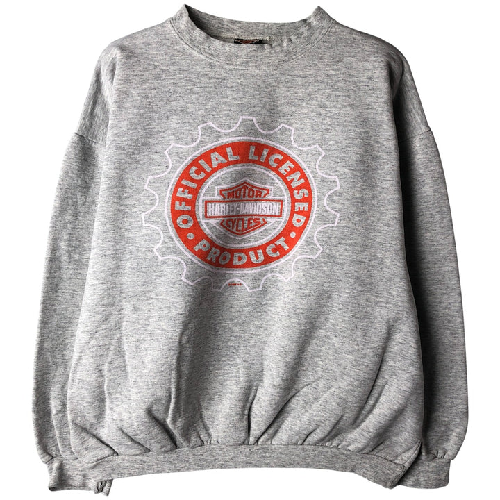 90'S Harley Davidson Advertising Sweatshirt, Made in USA, Men's L, Vintage cotton gray type Vintage Second Hand