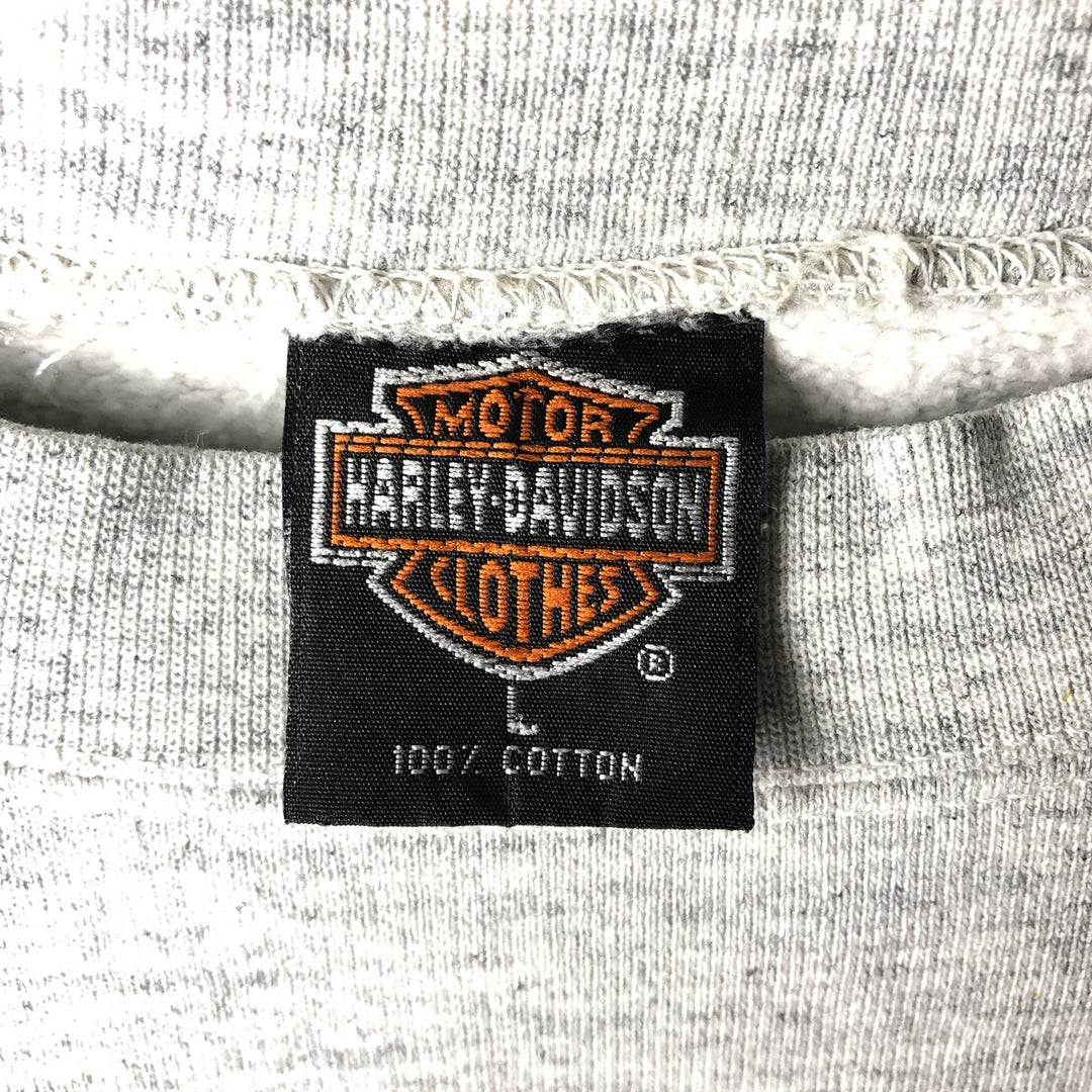 90'S Harley Davidson Advertising Sweatshirt, Made in USA, Men's L, Vintage cotton gray type Vintage Second Hand