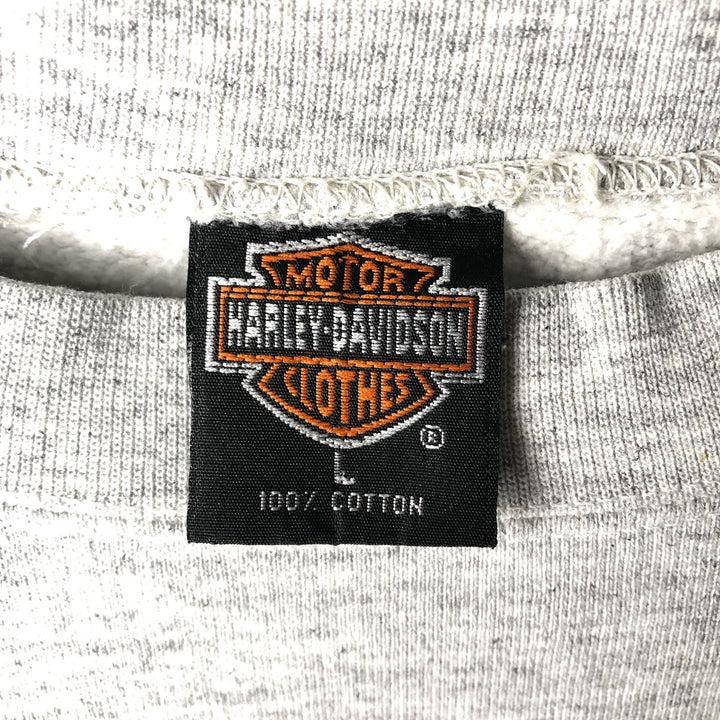 90'S Harley Davidson Advertising Sweatshirt, Made in USA, Men's L, Vintage cotton gray type Vintage Second Hand