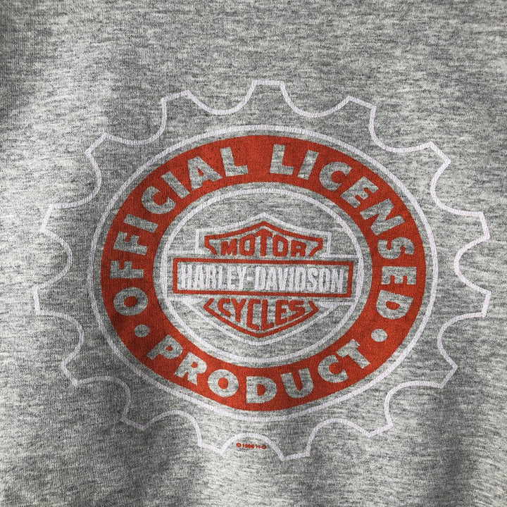 90'S Harley Davidson Advertising Sweatshirt, Made in USA, Men's L, Vintage cotton gray type Vintage Second Hand