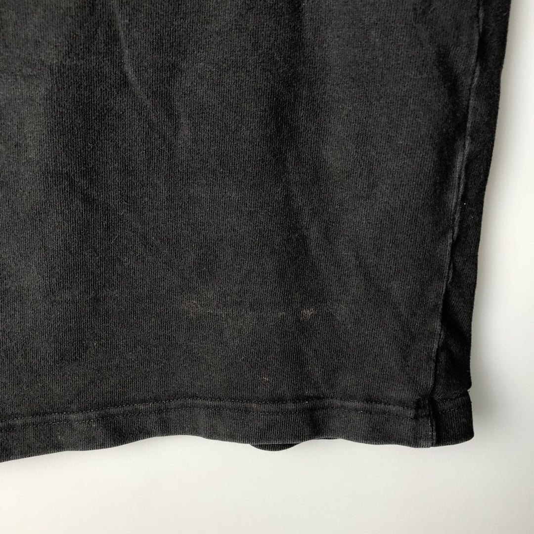 Harley-Davidson Skull Pattern V-neck Long Sleeve T-Shirt, Men's Size Medium cotton black type Vintage Second Hand