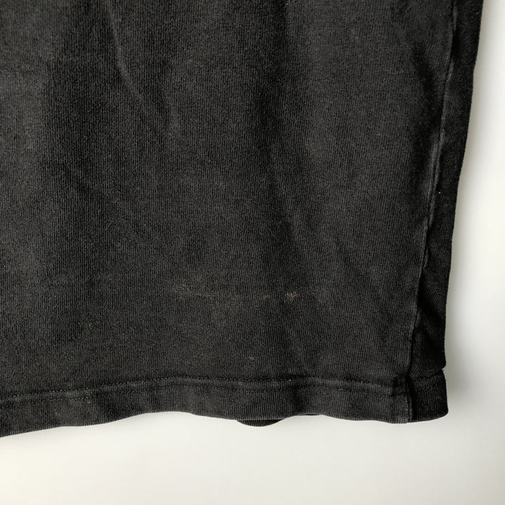 Harley-Davidson Skull Pattern V-neck Long Sleeve T-Shirt, Men's Size Medium cotton black type Vintage Second Hand