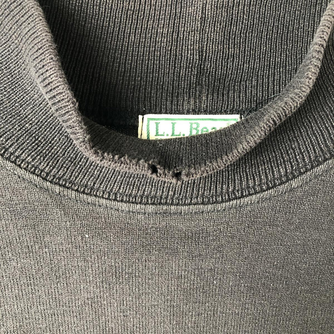 1990'S LL Bean High Neck Sweatshirt, Made in USA, Men's Size L, Vintage cotton brown type Vintage Second Hand