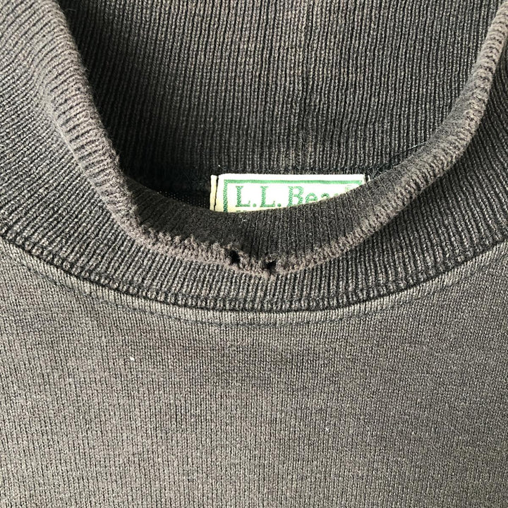 1990'S LL Bean High Neck Sweatshirt, Made in USA, Men's Size L, Vintage cotton brown type Vintage Second Hand