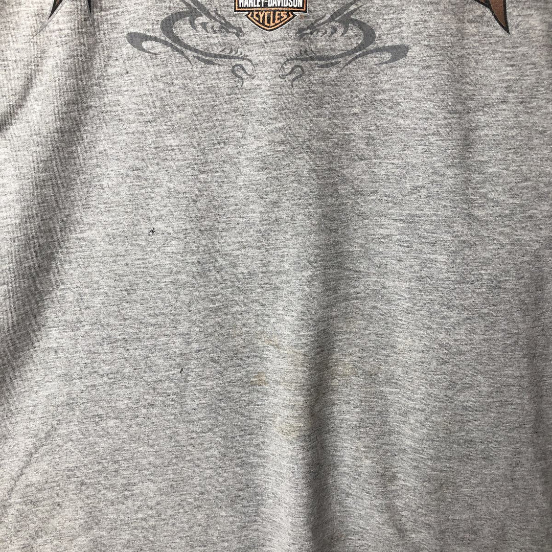 Harley-Davidson Long Sleeve T-Shirt Made in USA Men's XL cotton gray type Vintage Second Hand