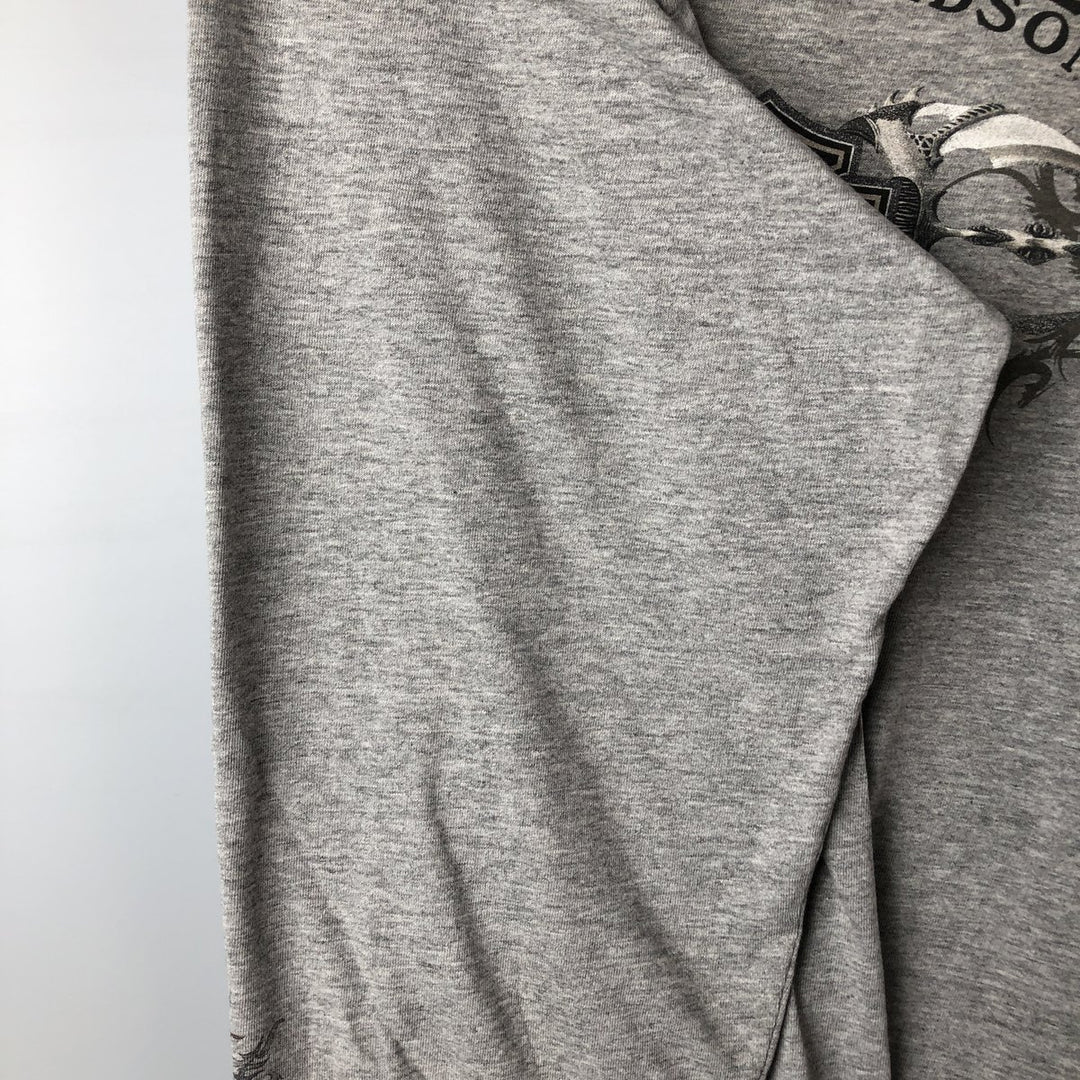 Harley-Davidson Long Sleeve T-Shirt Made in USA Men's XL cotton gray type Vintage Second Hand