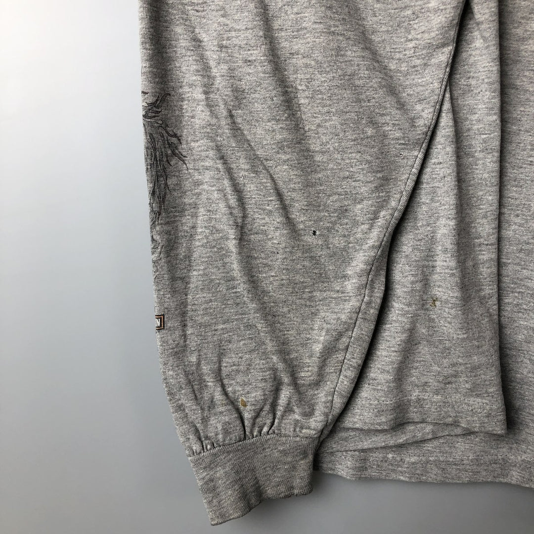 Harley-Davidson Long Sleeve T-Shirt Made in USA Men's XL cotton gray type Vintage Second Hand