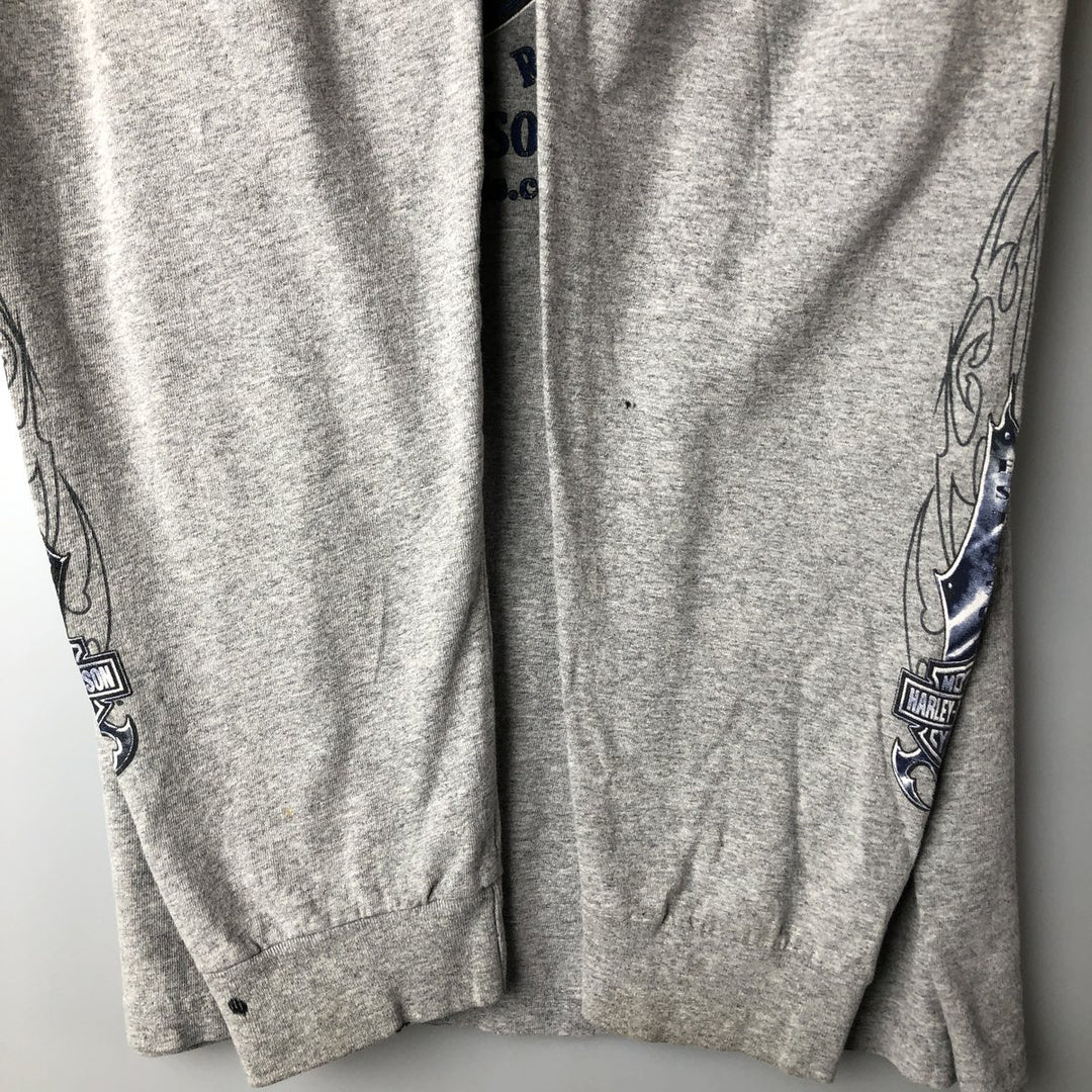 Harley-Davidson Long Sleeve T-Shirt, Men's XL Size cotton gray type Vintage Second Hand