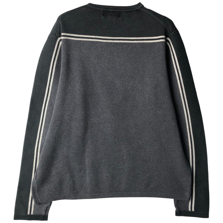 Eddie Bauer Cotton Knit Sweater, Men's XL cotton Charcoal Vintage Second Hand