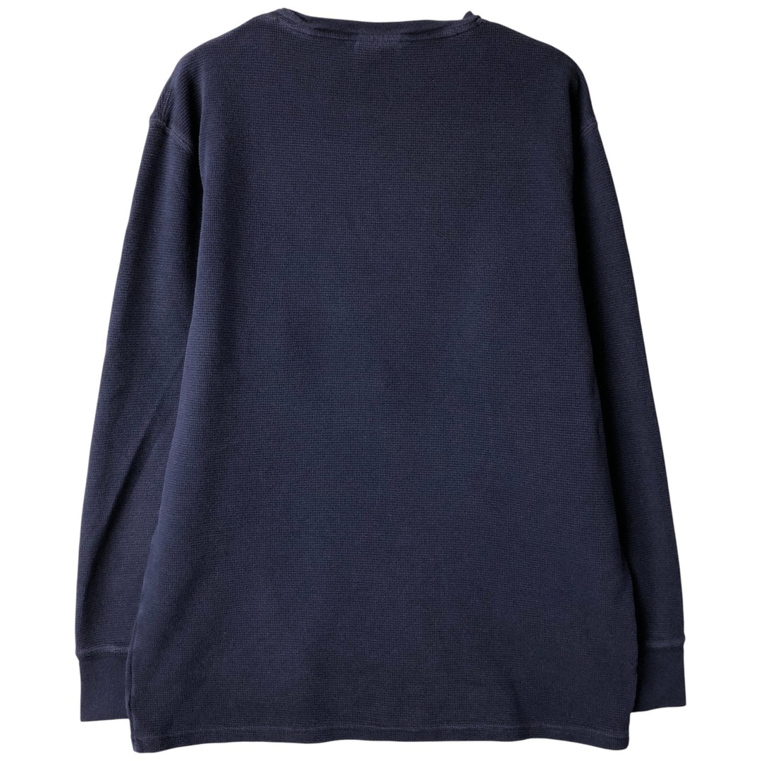 Ralph Lauren POLO RALPH LAUREN Thermal Long T-shirt Waffle Men's XL cotton navy blue type Vintage Second Hand