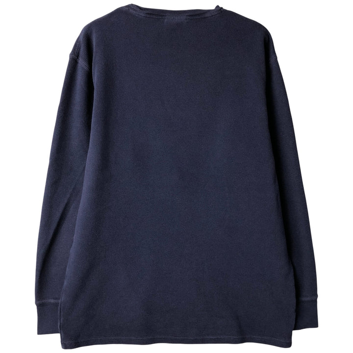 Ralph Lauren POLO RALPH LAUREN Thermal Long T-shirt Waffle Men's XL cotton navy blue type Vintage Second Hand