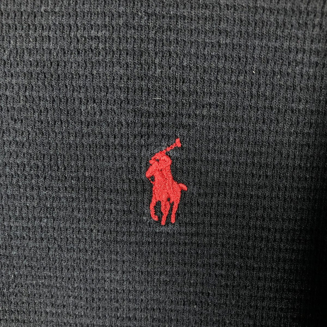 Ralph Lauren POLO RALPH LAUREN SLEEPWEAR Thermal Long T-Shirt, Men's Size Medium cotton black type Vintage Second Hand