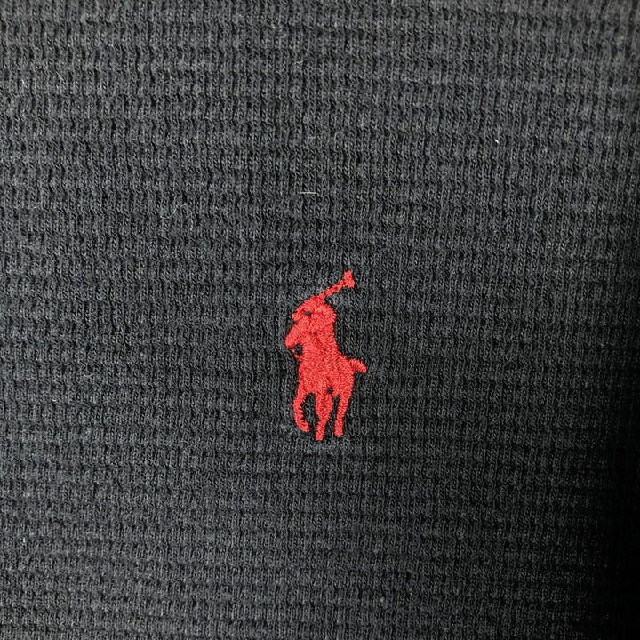 Ralph Lauren POLO RALPH LAUREN SLEEPWEAR Thermal Long T-Shirt, Men's Size Medium cotton black type Vintage Second Hand