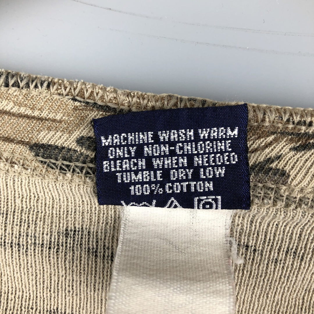 Duofold Treebark Camo Thermal Long T-Shirt, Men's XXL cotton multicolor Vintage Second Hand