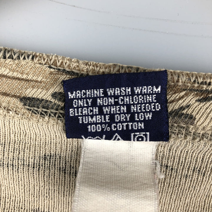 Duofold Treebark Camo Thermal Long T-Shirt, Men's XXL cotton multicolor Vintage Second Hand