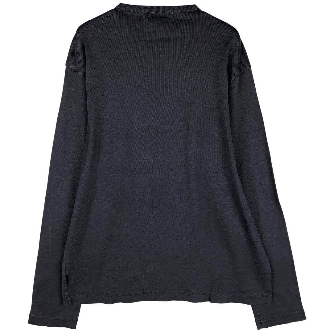 2000'S Calvin Klein Thermal Long T-Shirt, Men's XL cotton navy blue type Vintage Second Hand