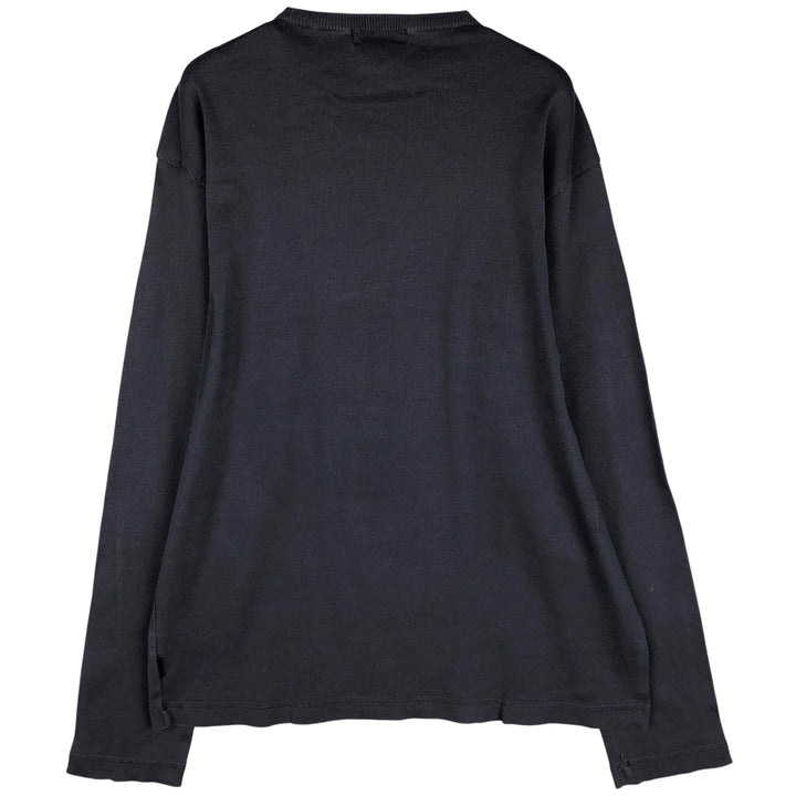 2000'S Calvin Klein Thermal Long T-Shirt, Men's XL cotton navy blue type Vintage Second Hand