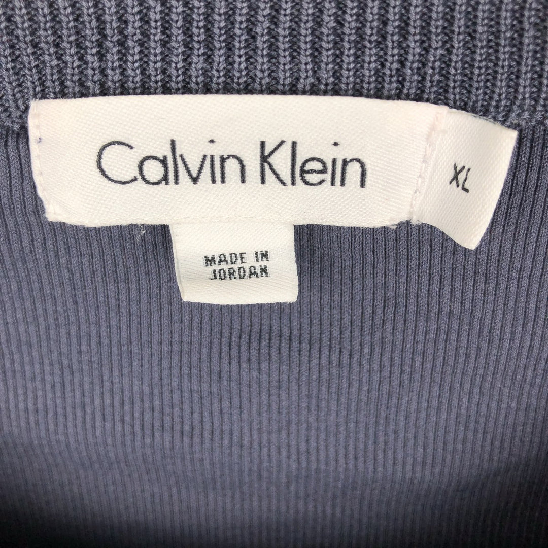 2000'S Calvin Klein Thermal Long T-Shirt, Men's XL cotton navy blue type Vintage Second Hand