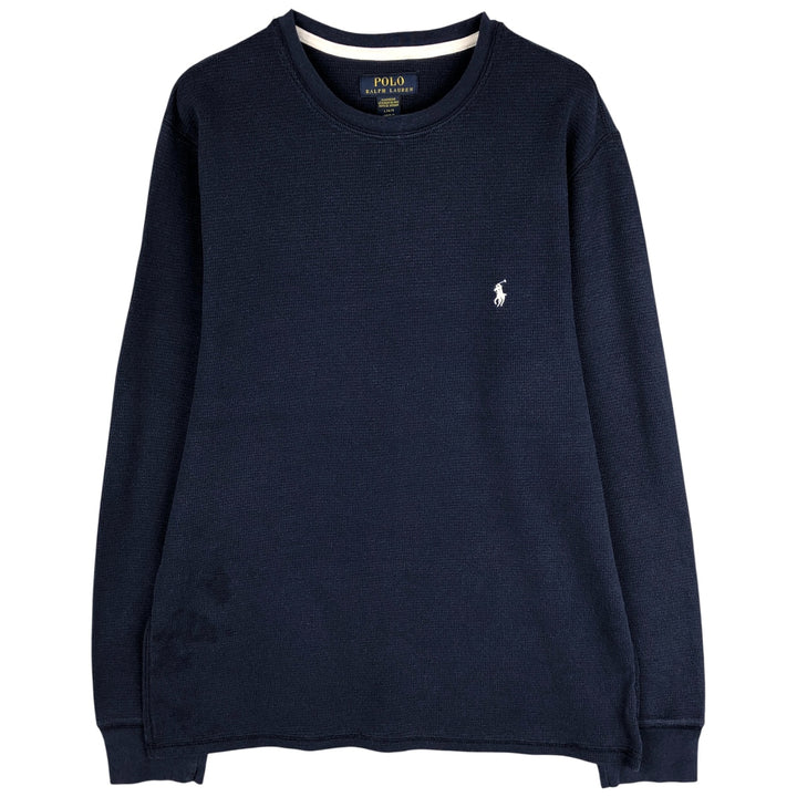 Ralph Lauren POLO RALPH LAUREN SLEEPWEAR Thermal Long T-Shirt, Men's Size L cotton navy blue type Vintage Second Hand