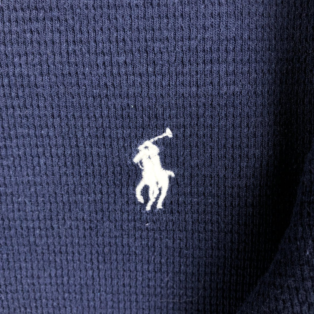 Ralph Lauren POLO RALPH LAUREN SLEEPWEAR Thermal Long T-Shirt, Men's Size L cotton navy blue type Vintage Second Hand