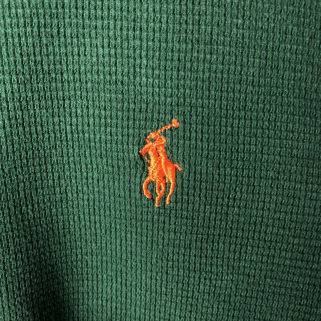 Ralph Lauren POLO RALPH LAUREN SLEEPWEAR Thermal Long T-Shirt, Men's XXL cotton Green type dark green Vintage Second Hand