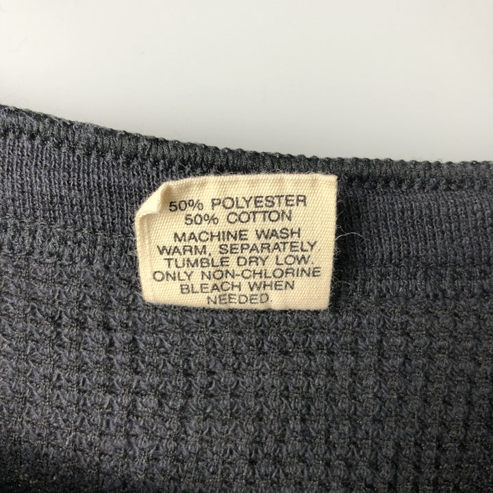 Vintage Northwest Waffle Henley T-Shirt, Men's Size L, Made in USA polyester black type Vintage Second Hand