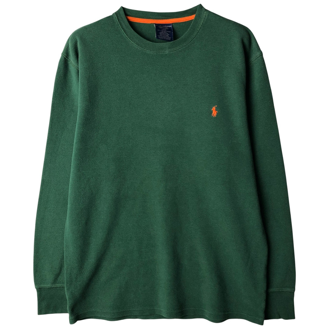 Ralph Lauren POLO RALPH LAUREN SLEEPWEAR Thermal Long T-Shirt, Men's Size L cotton Green type dark green Vintage Second Hand